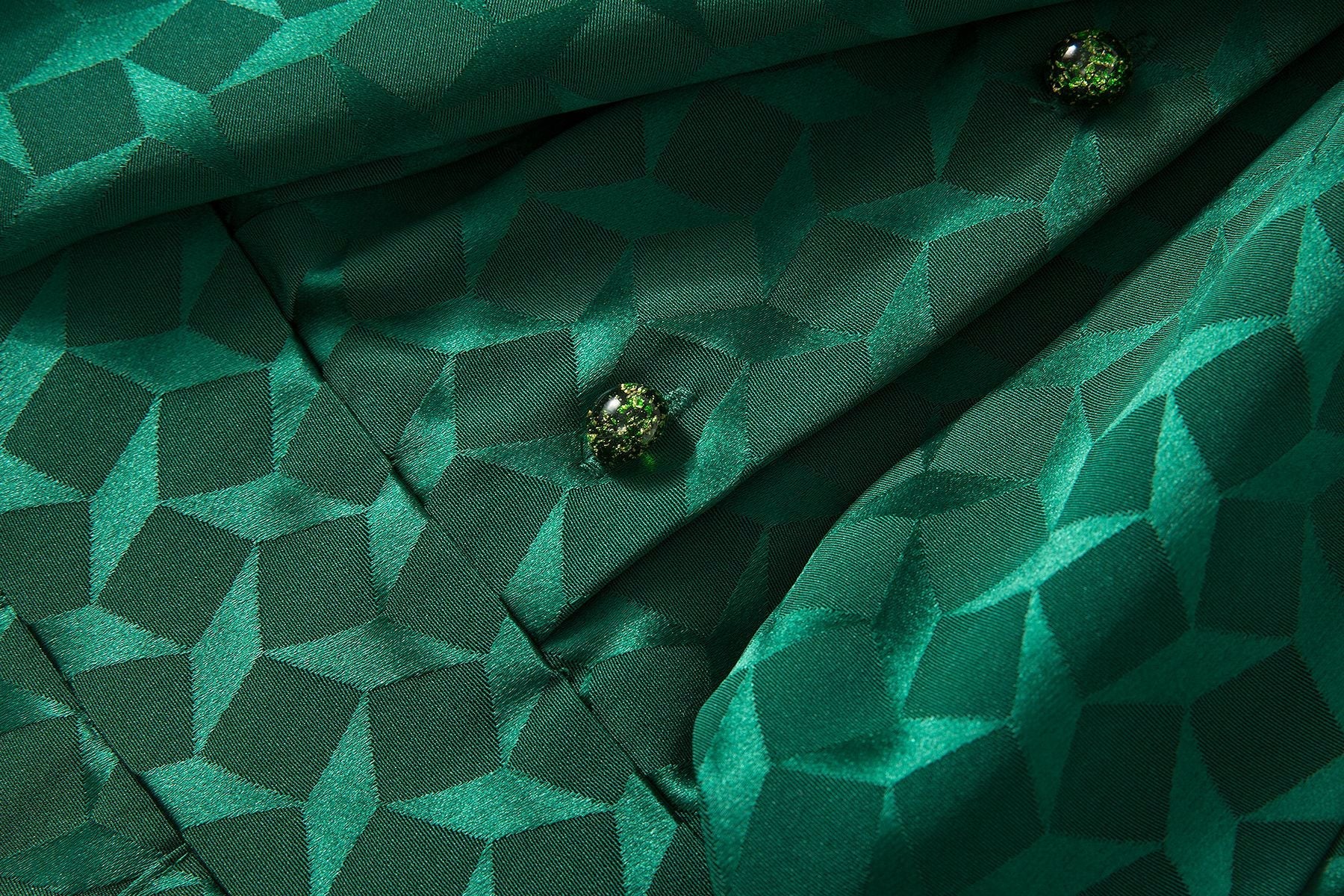 Robe Émeraude vintage à nœud lavallière - IRRESISTIBLE