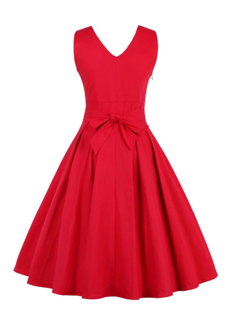 Robe Évasée Rouge Élégance Vintage - IRRESISTIBLE
