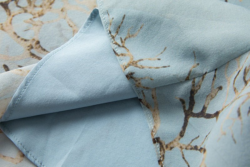 Robe longue élégante en soie avec imprimés tendence - IRRESISTIBLE