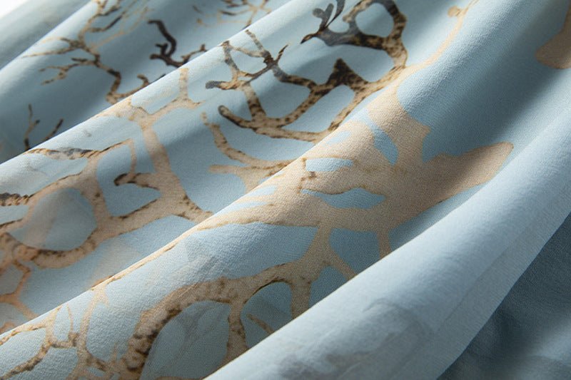 Robe longue élégante en soie avec imprimés tendence - IRRESISTIBLE